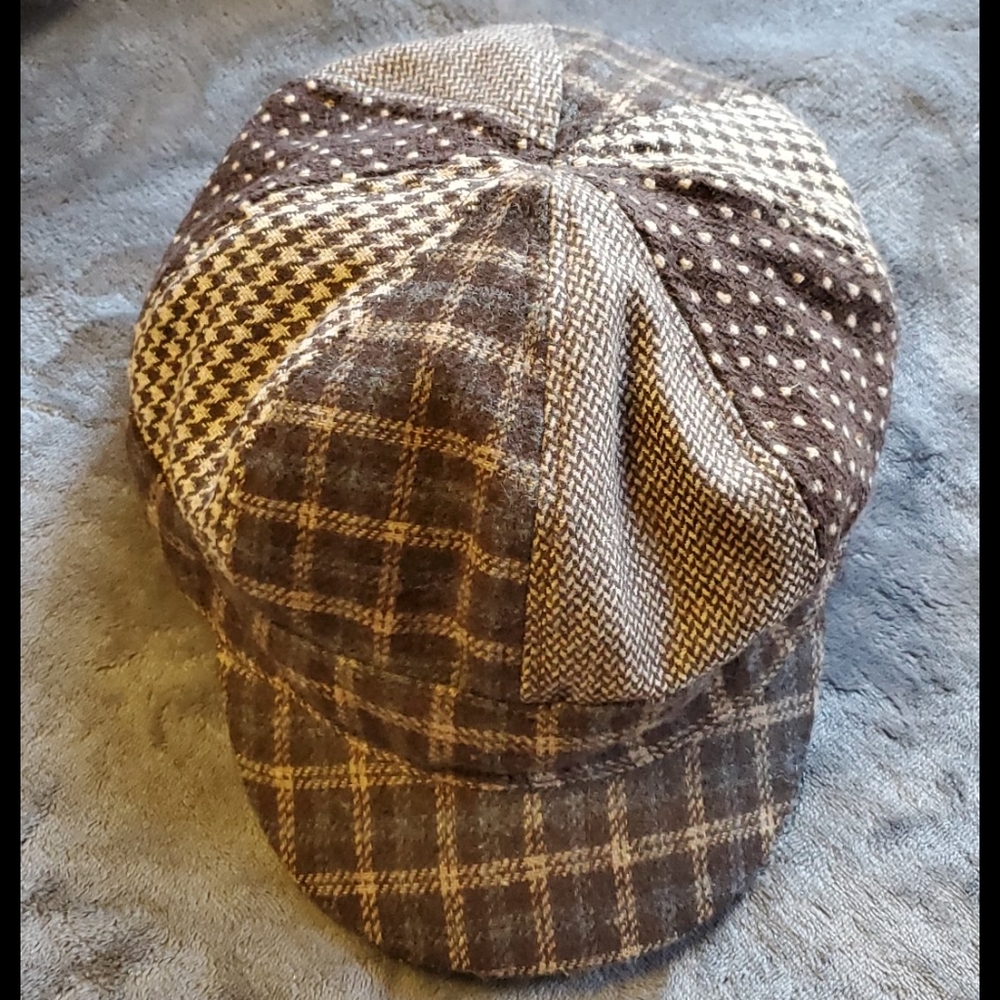 wool cap with patches